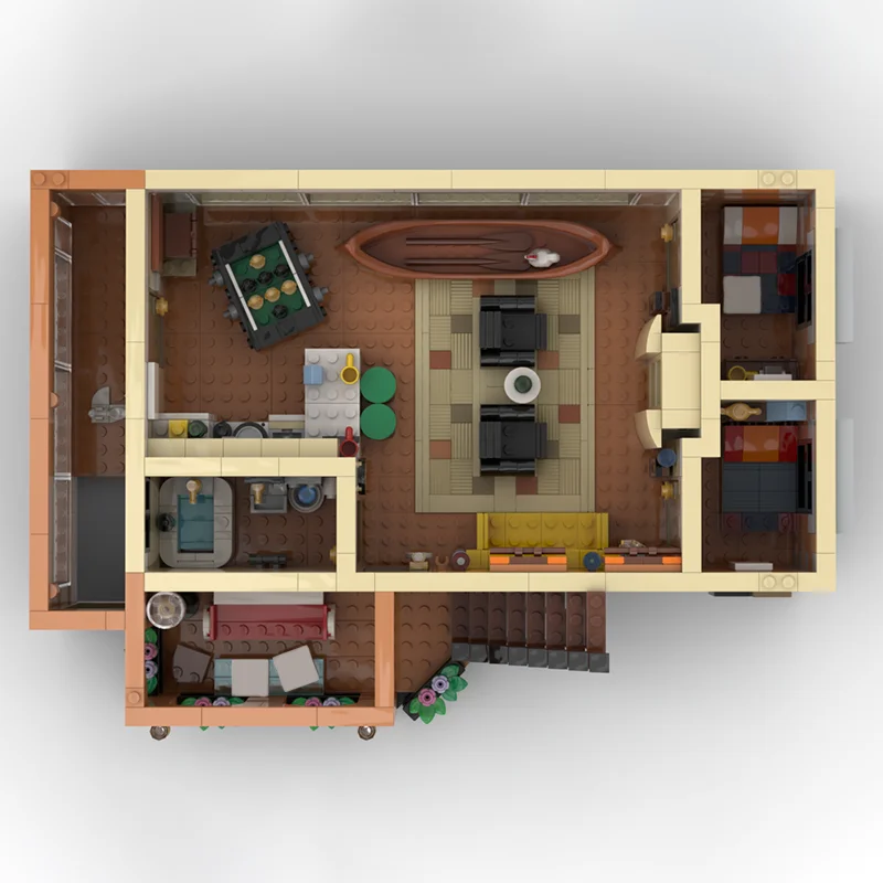 4282 قطعة MOC Friendse شقة ماكلارينز حانة وحدات نموذج اللبنات لتقوم بها بنفسك فكرة إبداعية هدية الكريسماس لعبة الطوب للأطفال #2