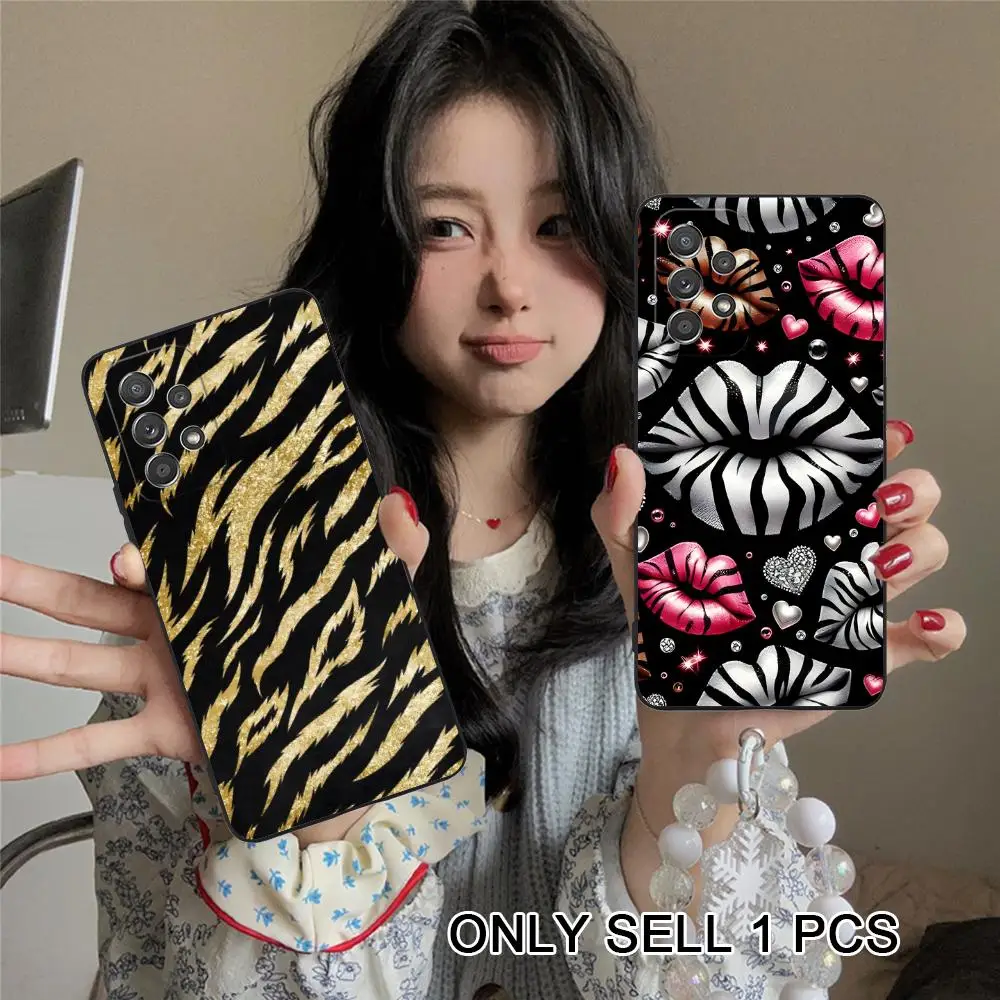 Zebra Stripe Phone Case for Samsung Galaxy A26 25 24 23 22 21 17 16 15 14 13 12 11 5G Soft TPU Shockproof Cover