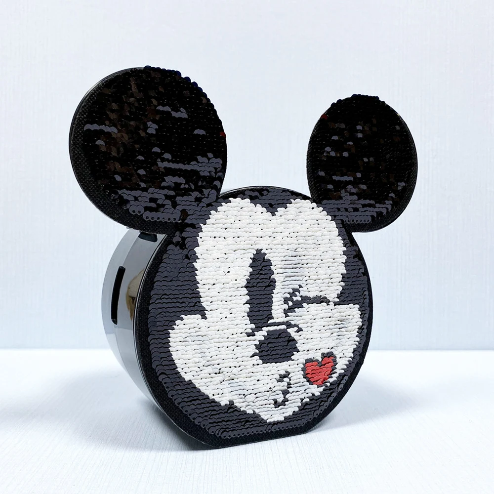 Mickey Mouse Sequins Popcorn Bucket Storage 46oz with Strap Theater Exclusive Christmas Gifts