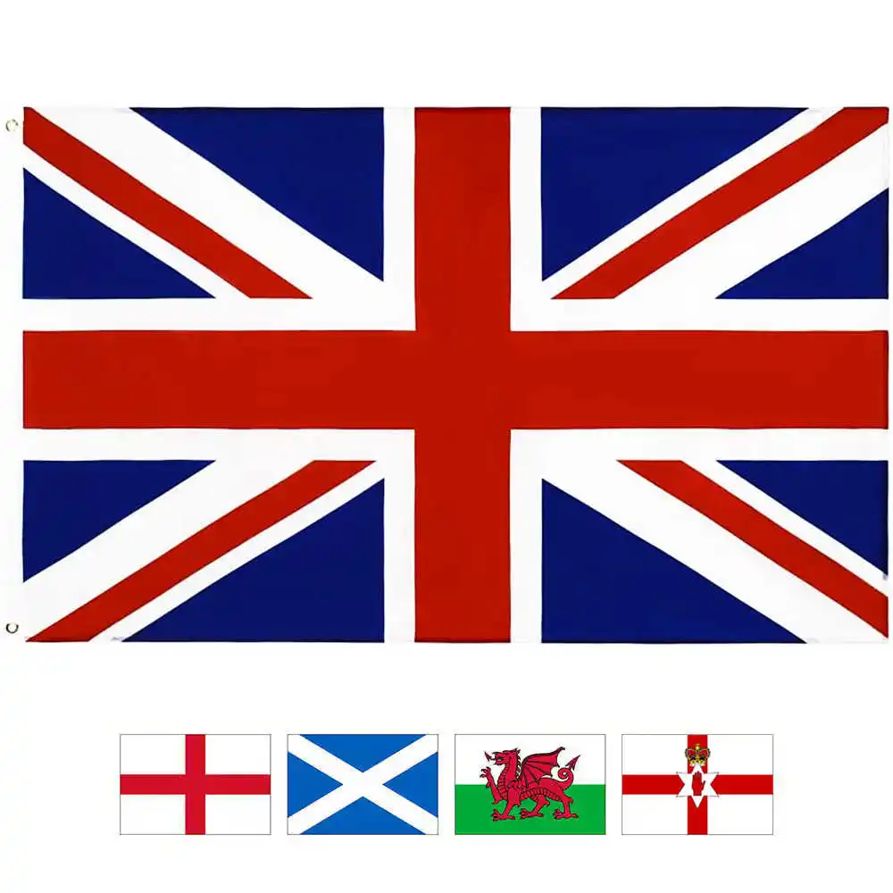 British Flag UK Banner England Scotland Wales 90x150cm Polyester Vivid Colors Waterproof For Home Garden Decoration Parade Sport