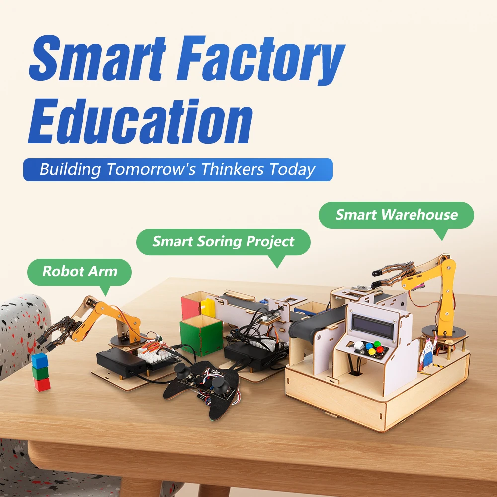 ACEBOTT ESP32 STEM Smart Factory Education Kit School Smart Home Kit Education Solution Series for Arduino