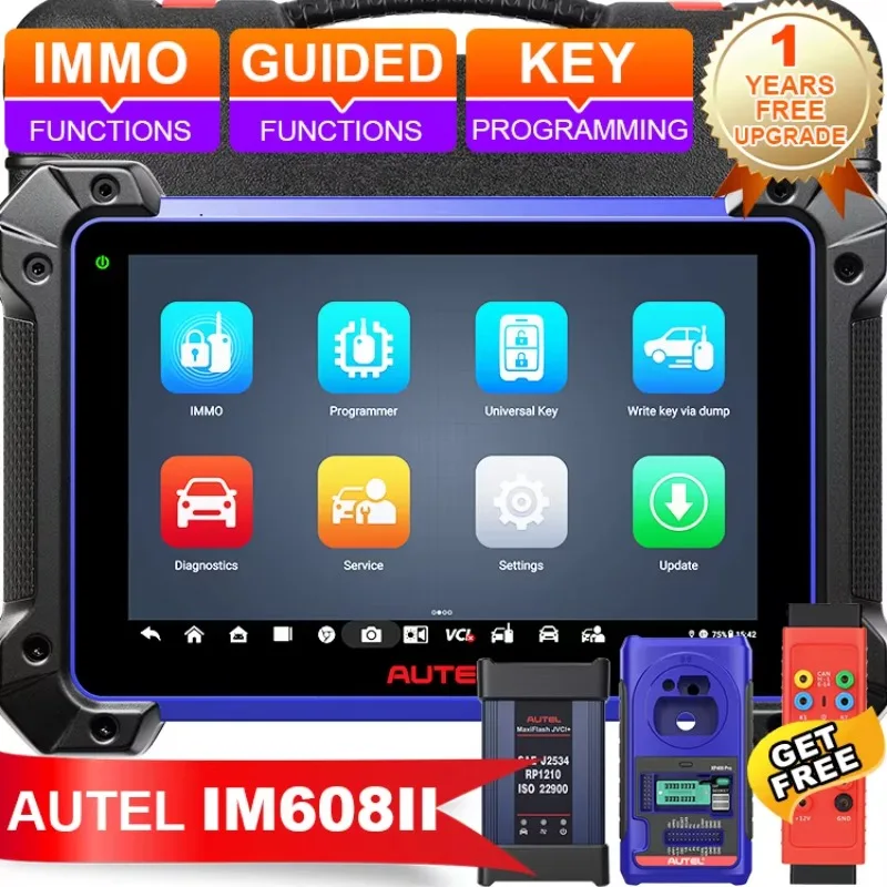 Universal autel im 608 pro ll chave fob chip cópia máquina decodificador chave do carro máquina programação chave para todos os carros leitor código