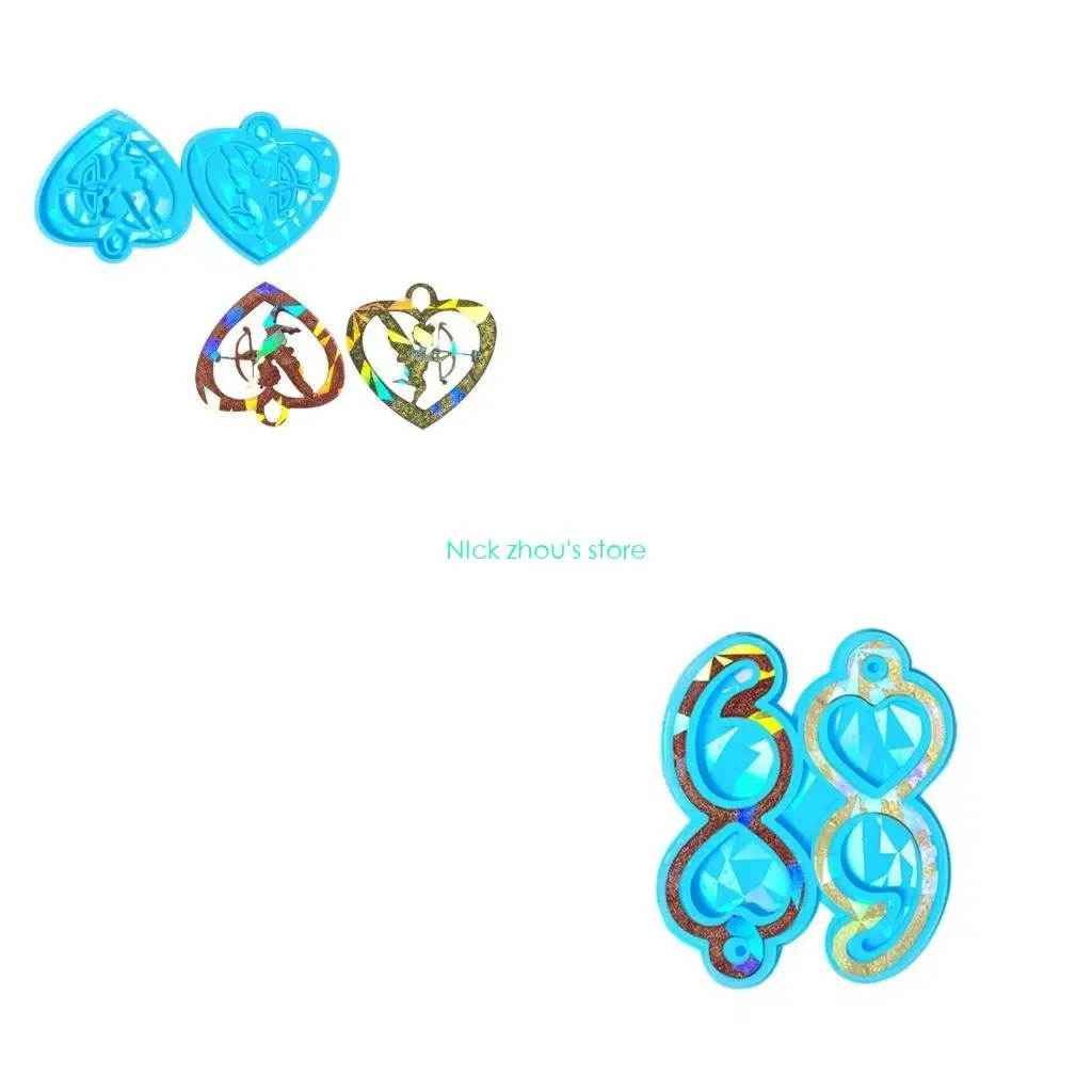 

E15E Heart Cherry Silicone Molds Epoxy Resin Mold DIY Keychain Pendant Mold Handmade Jewelry Tool Easy to Clean