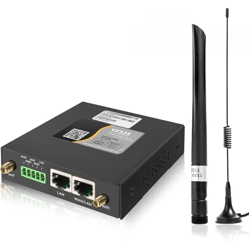 توصيل مجاني، راوتر VPN 4G، راوتر صناعي 4G LTE YF325 موزع مودم WiFi غير مقفول مع فتحة بطاقة Sim المزدوجة، RS232، خارجي