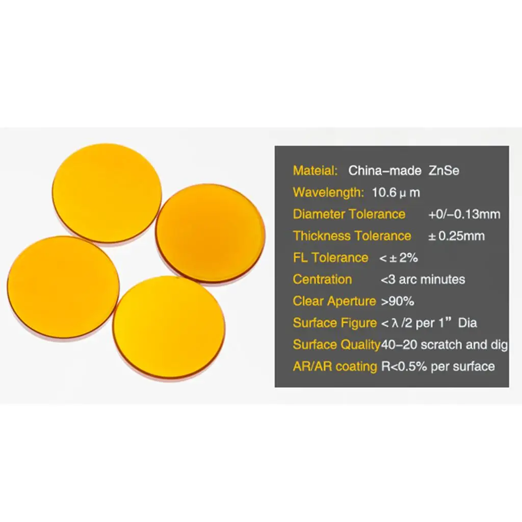 Anti Reflective Znse Len 50.8mm Focal Lens for CO2 Cutter Engraving and Marking Machine