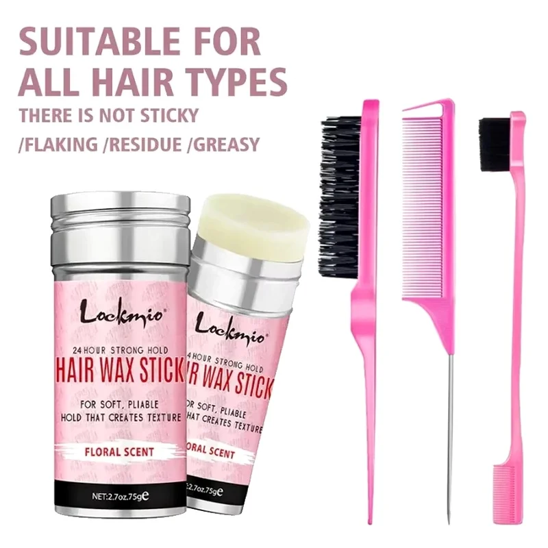 Wax Stick Set Professional Styling Kit Anti-frizz Smoothing Broken Back Hair Mud Messy Hairs Control Wax Rod For Women