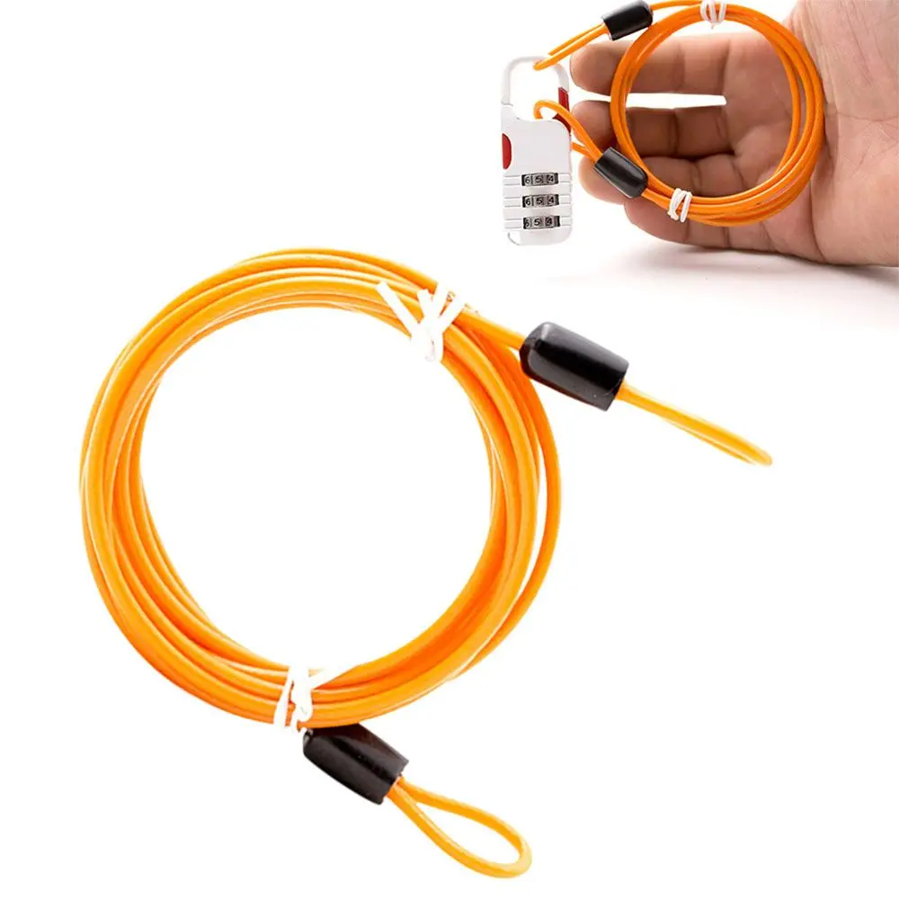 Sicurezza Antifurto Corda metallica in acciaio Anello di sicurezza per bicicletta MTB Bici da strada Corda metallica in acciaio Forte cavo in acciaio Blocco filo per bicicletta