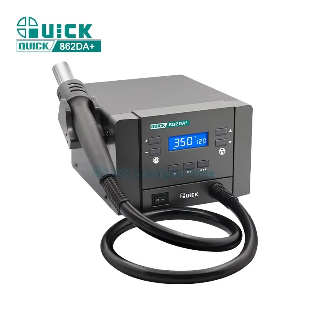 

2025 Quick 862DA+ 1000W Auto Sleep Rework and Disassembly BGA SMD Soldering Hot Air Gun Repair Automatic Soldering Station