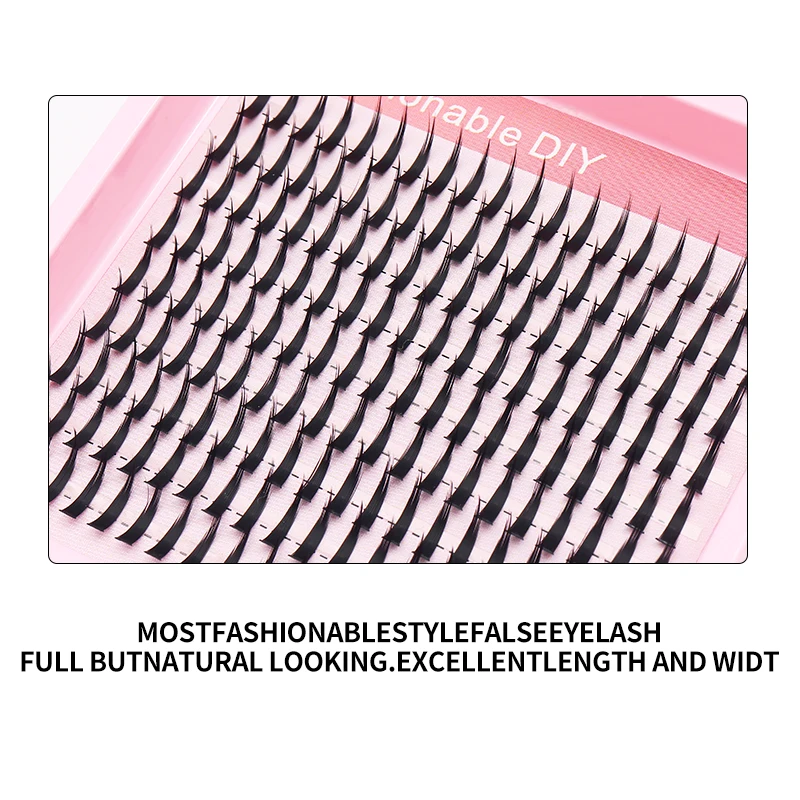 9 Reihen DIY Spike Cluster Wimpern Einzelne Wimpern-Cluster Feenwimpern Wispy Wimpernverlängerung Volumen-Cluster-Wimpern – Detail 7
