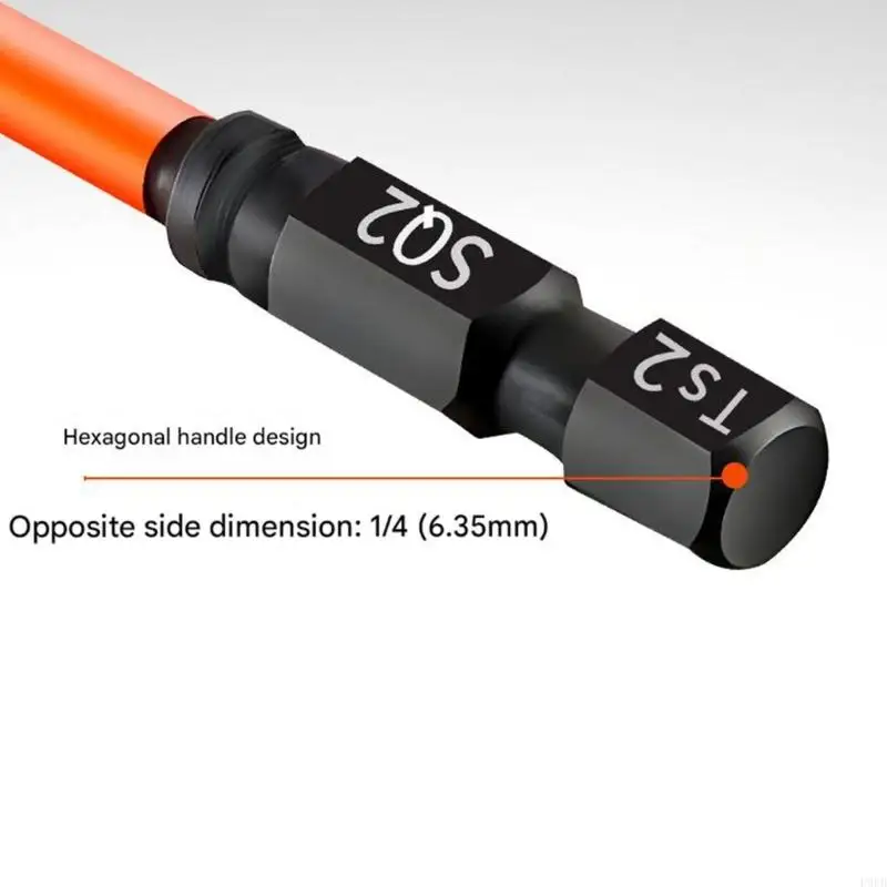 P9FB Precise Screwdriver Bits Anti Torques Waist Design Hardened Alloy Steel 50-150mm Multiple Sizes For Drilling