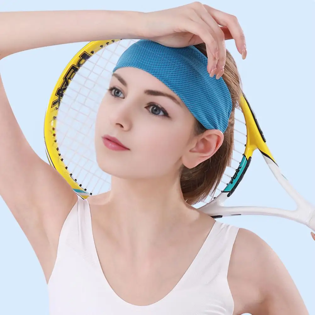 24cm Sports Headband For Men And Women Moisture-Wicking Sweatband Cooling SweatWick For Running Cycling Football Yoga Workout