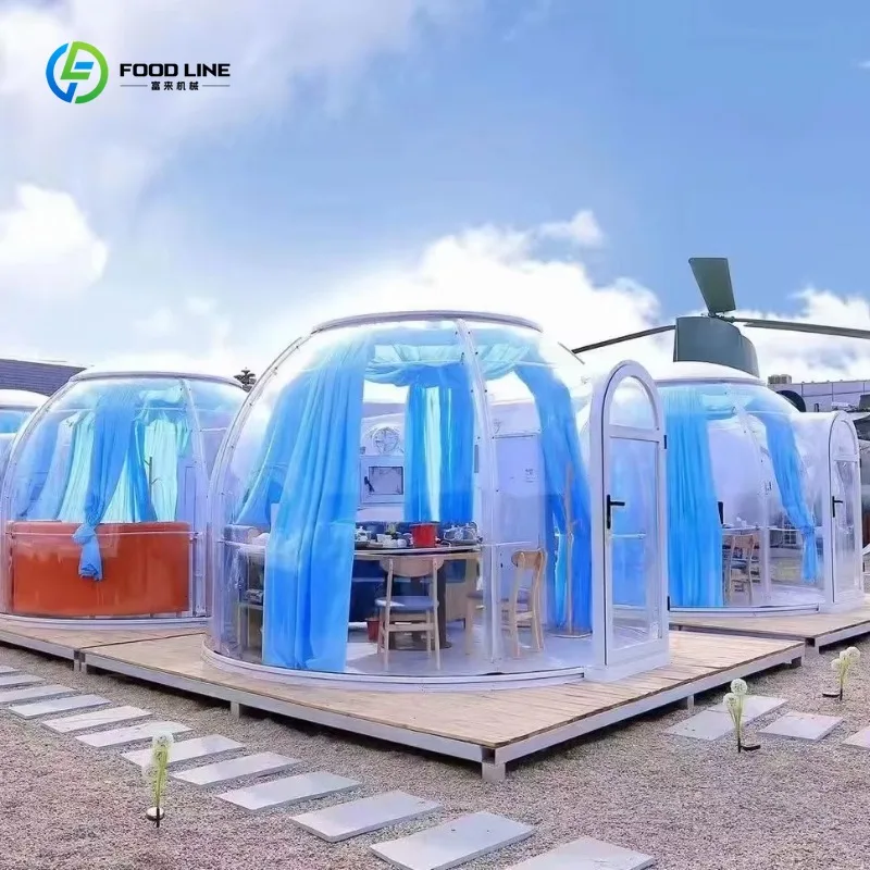 Assembled Transparent Dome House PC for Outdoor Coffee Dining Glamping Resort Hotel Use Custom