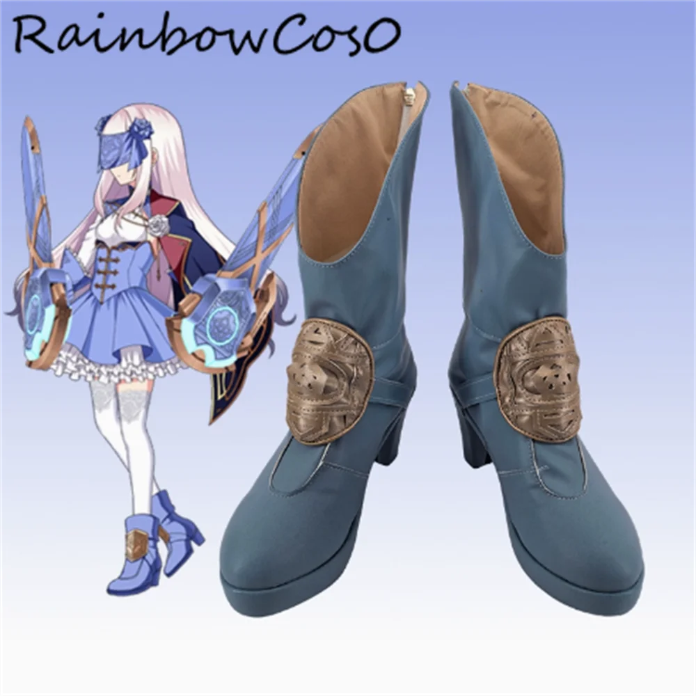 

Fairy Knight Lancelot Fate/Grand Order Cosplay Shoes Boots Game Anime Party Halloween RainbowCos0 W4839