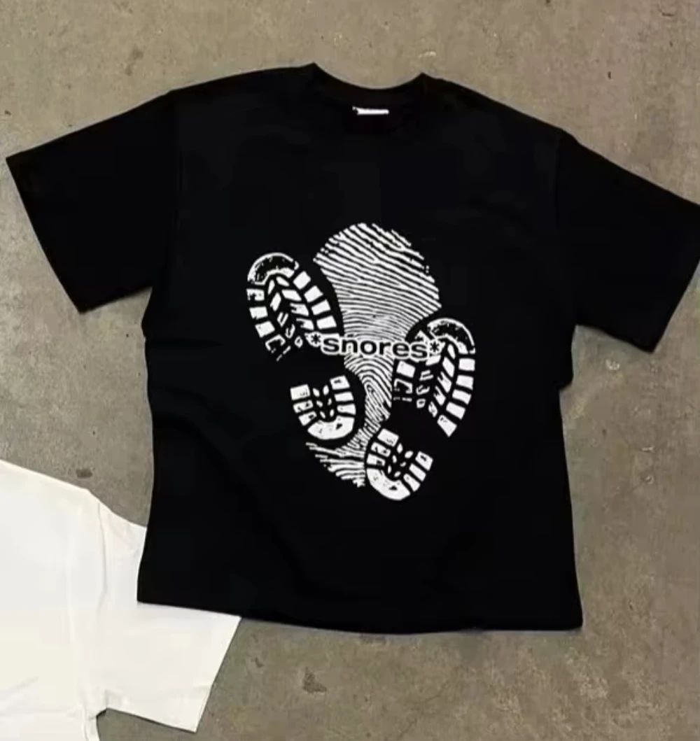 2026 Summer Vintage 4 Grid Portrait Poster Graphic T-shirt Oversized Short Sleeve Tee Streetwear Hip Hop Loose Summer Cotton Top