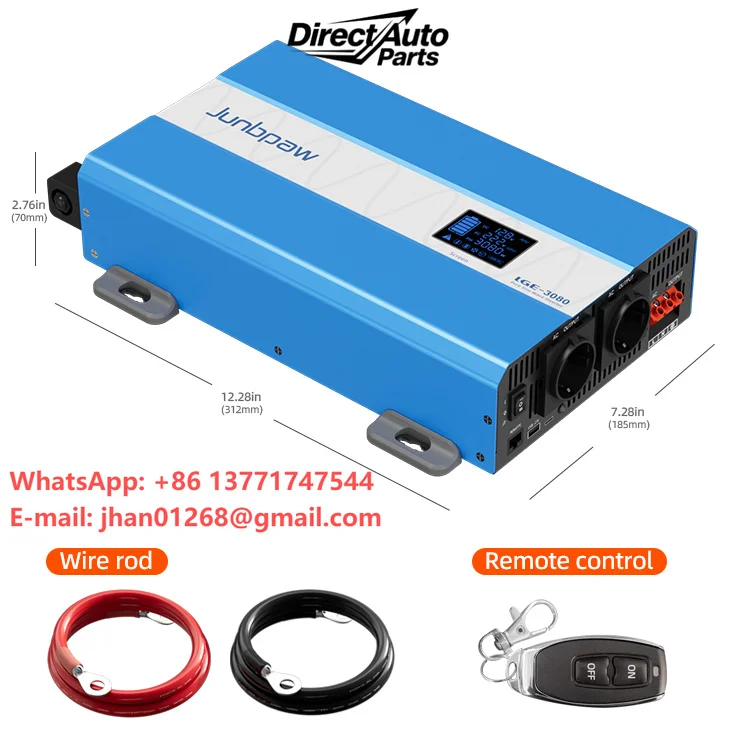 Pure Sine Wave 3000W Car Inverter DC/AC 12V/24V/48V to 220V/230V/240V for Solar Outdoor Power & Home/Air Conditioner Generation