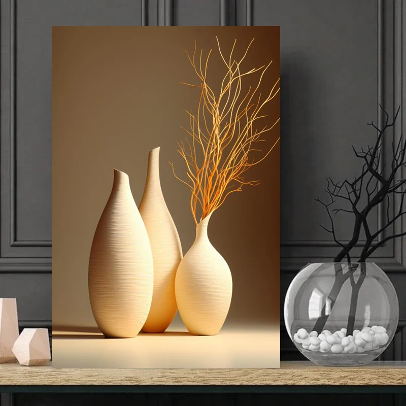 Modern Art DDecorative Painting Vase Poster, Suitable For Living Room Bedroom, Bathroom, Home Decoration, No Frame