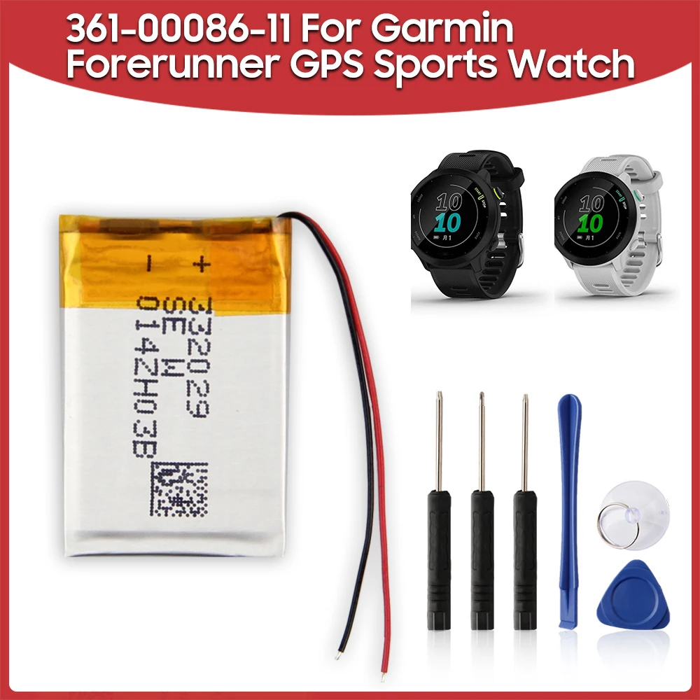 Replacement Battery 180mAh 361-00086-11 For Garmin Forerunner GPS Sports Watch Rechargeable Battery