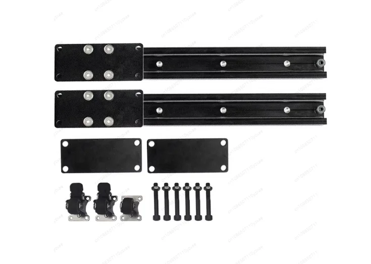 Open Style Heavy Duty Drawer Slide, Telescoping Rail System for Extendable Kitchen Island & Dining Table, Supports Stone Top