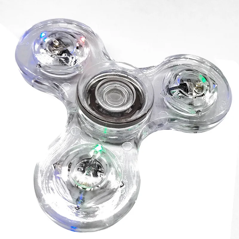 Luminous LED light Fidget Spinner Hand Top Spinners Glow in Dark Light EDC Figet Spiner Finger Stress Relief Toys