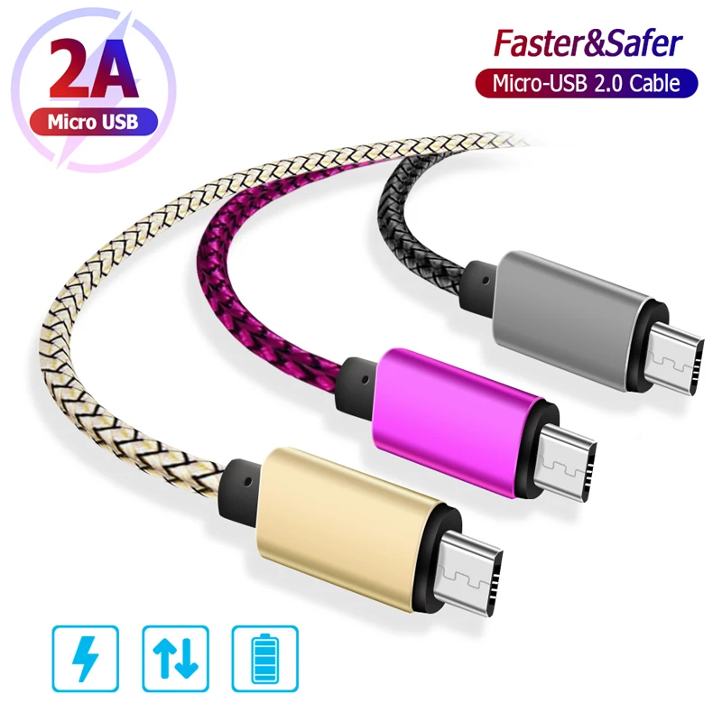 Micro USB Kabel Schnelle Lade Daten Ladegerät Kabel Für Samsung A10 M10 S7 S6 Rand Xiaomi Huawei Y5 Y6 2018 tablet Telefon Kabel