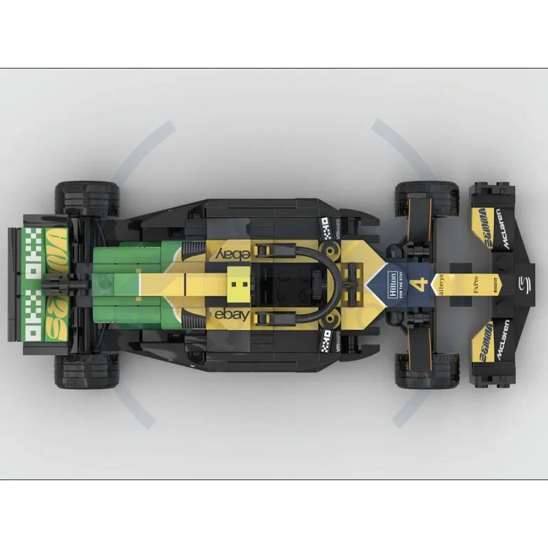 MOC-185681 포뮬러 원 레이싱 카 빌딩 블록, MCL38 모델 301 부품, 소년 어린이 교육, 생일 빌딩 블록 장난감 선물