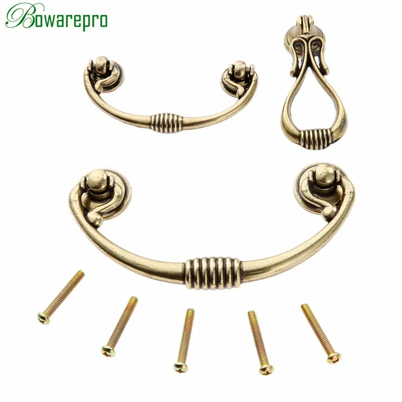 1Pc Antique Kitchen Cabinet Knob Cupboard Dresser Drawer Room Door Pull Handle Furniture Knobs and Handles,Single Hole/64mm