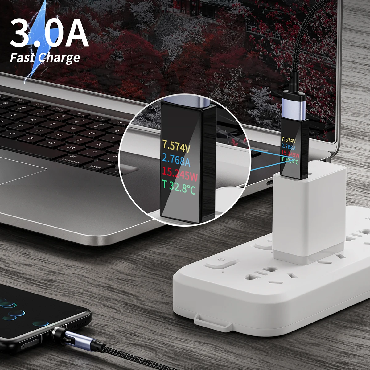 Suntaiho 3A Magnetic Cable Micro USB Type C For iPhone 14 13 Lighting Cable Fast Charging Wire Type-C Magnet Charger Phone Cable