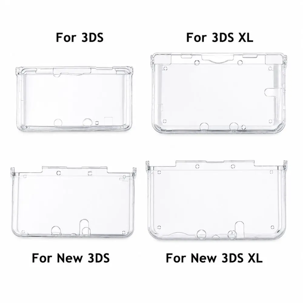 Clear Plastic Protective Hard Shell Transparent Precise Cutouts Skin Case Cover Durable for 3DS 3DS XL LL New 3DS New 3DS XL/LL