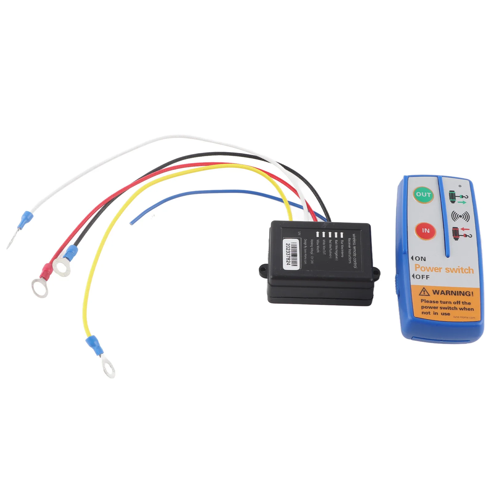 12V Wireless Electric Winch Remote Control  Kit Transmitter & Receiver for Trucks ATVs and SUVs
