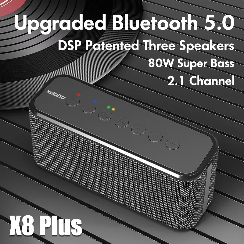 

X8 PLUS 80W Long Playing Time Bt 5.0 True HiFi Wireless Speaker For Home System