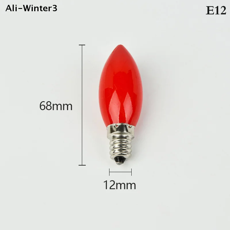 

(YY)1Pc 2025 LED Altar Bulb E12/E14 Red Candle Buddha Lamp Temple Decorative Lamp Buddha Bead Lamp LED Candle Bulb Home Decor