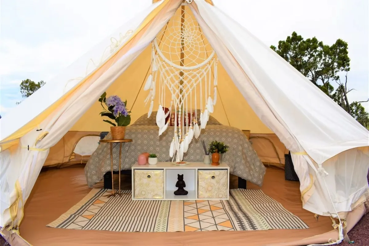 Outdoor Tent Manufacture Wholesale Wooden Structure Boho Tent  Rstove Tent  for Resort