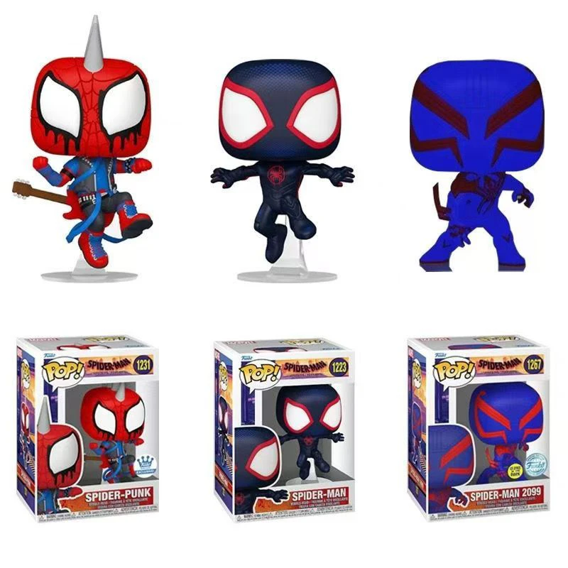 Funko Marvel Cinematic Universe Spiderman Doll Anime Q Version Action Figure Model Cute Desktop Ornament Accessories Gifts