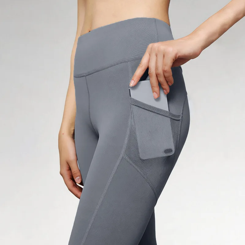 High Waist Yoga Pants Women Mesh Pocket Leggings Butt Lifting Tummy Control Running Gym Tights Sports Female clothing