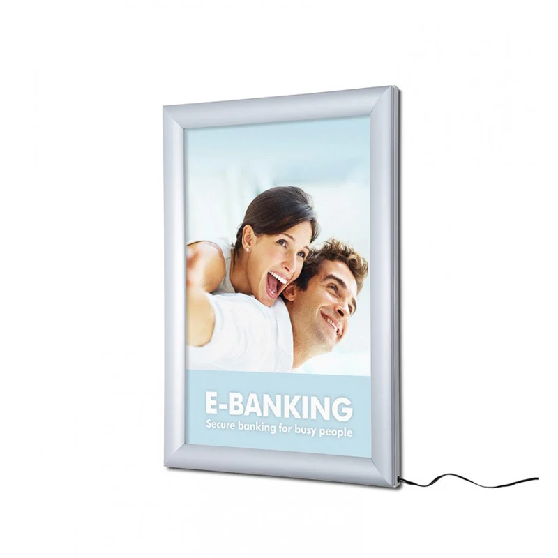 A3 Slim LED Light Box Sign Aluminum Snap Frame Poster Display Sign With Backlit Lighting Wall Mounted