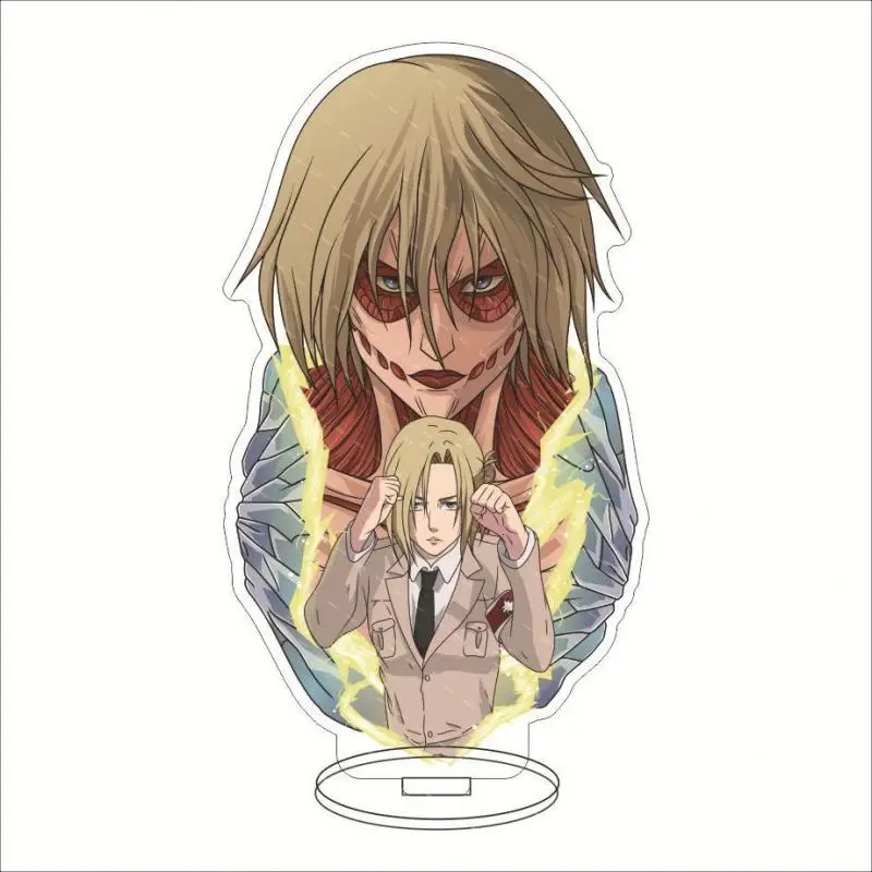 Attack On Titan Anime Figure Eren Armin Arlert Zeke Jaeger Transform Into A Giant Acrylic Standing Plates Desktop Ornament Toys