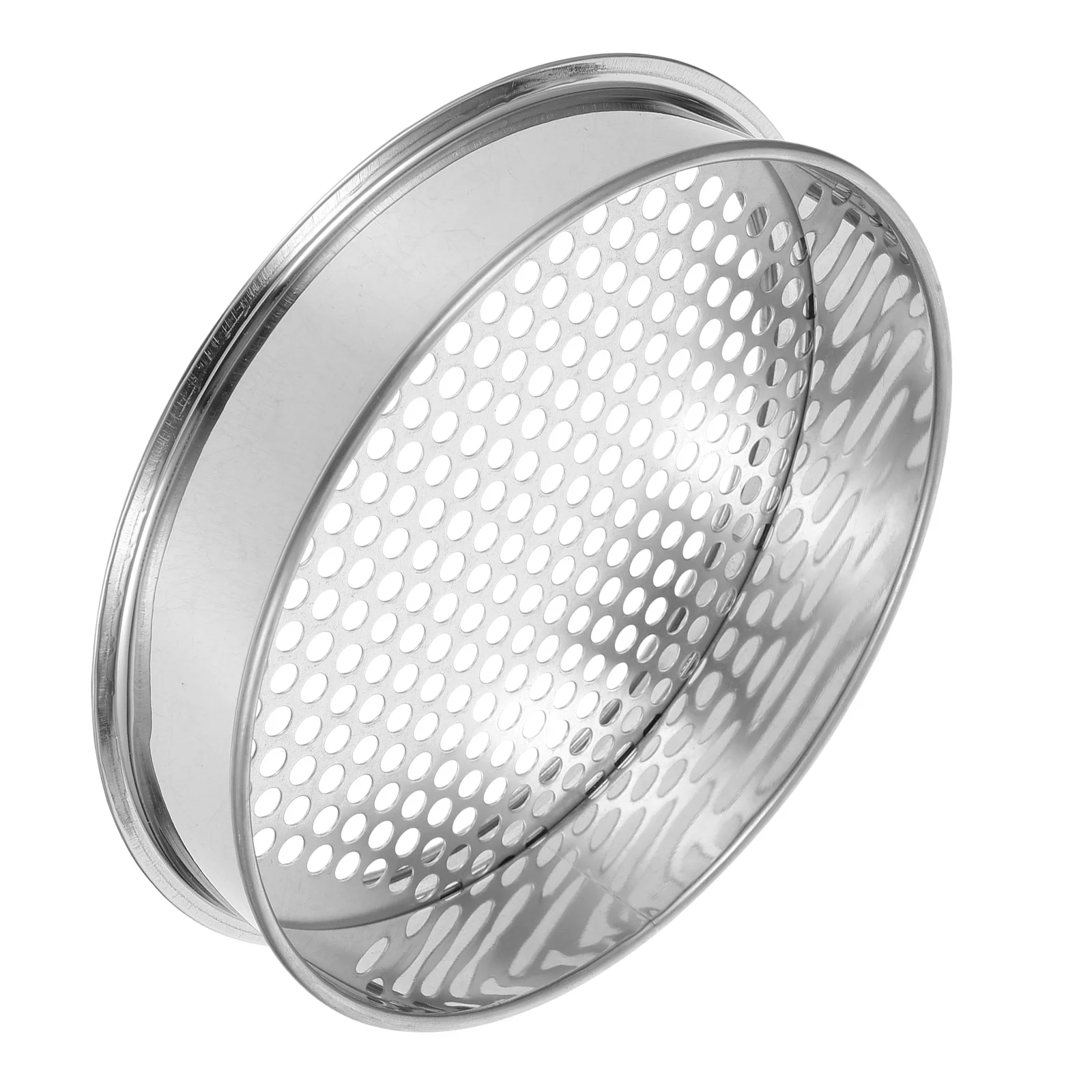 

1pc 20Cm Round Stainless Steel Soil Sifter Garden Sieve For Sand Rocks Compost Gravel Gardening Tool Mesh Screen Sorting Pan