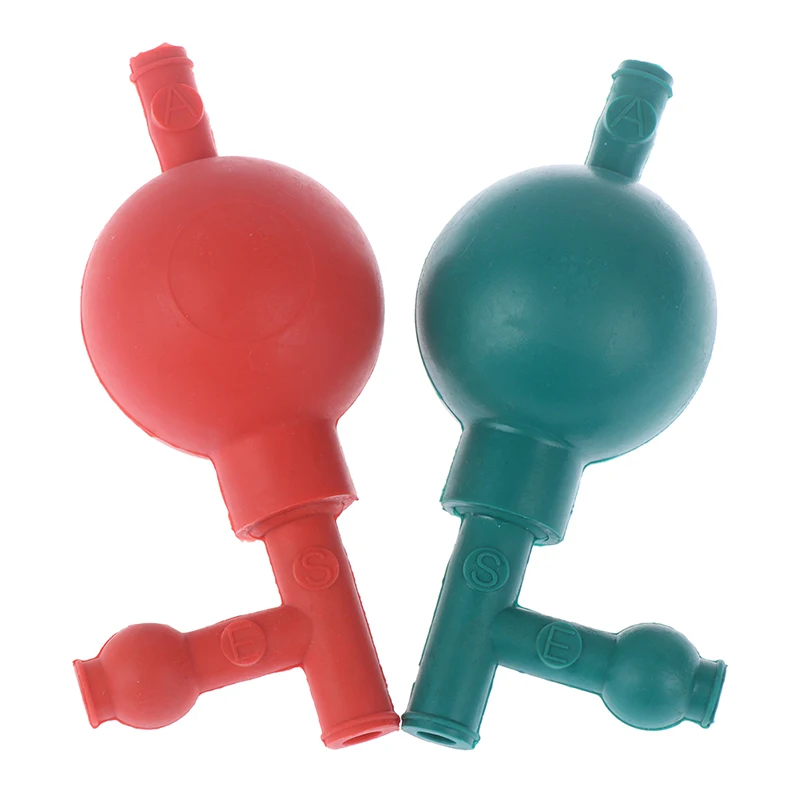1Pcs Lab Rubber Suction Bulb Safe Pressure Quantitative Pipette Filler with 3 Valves
