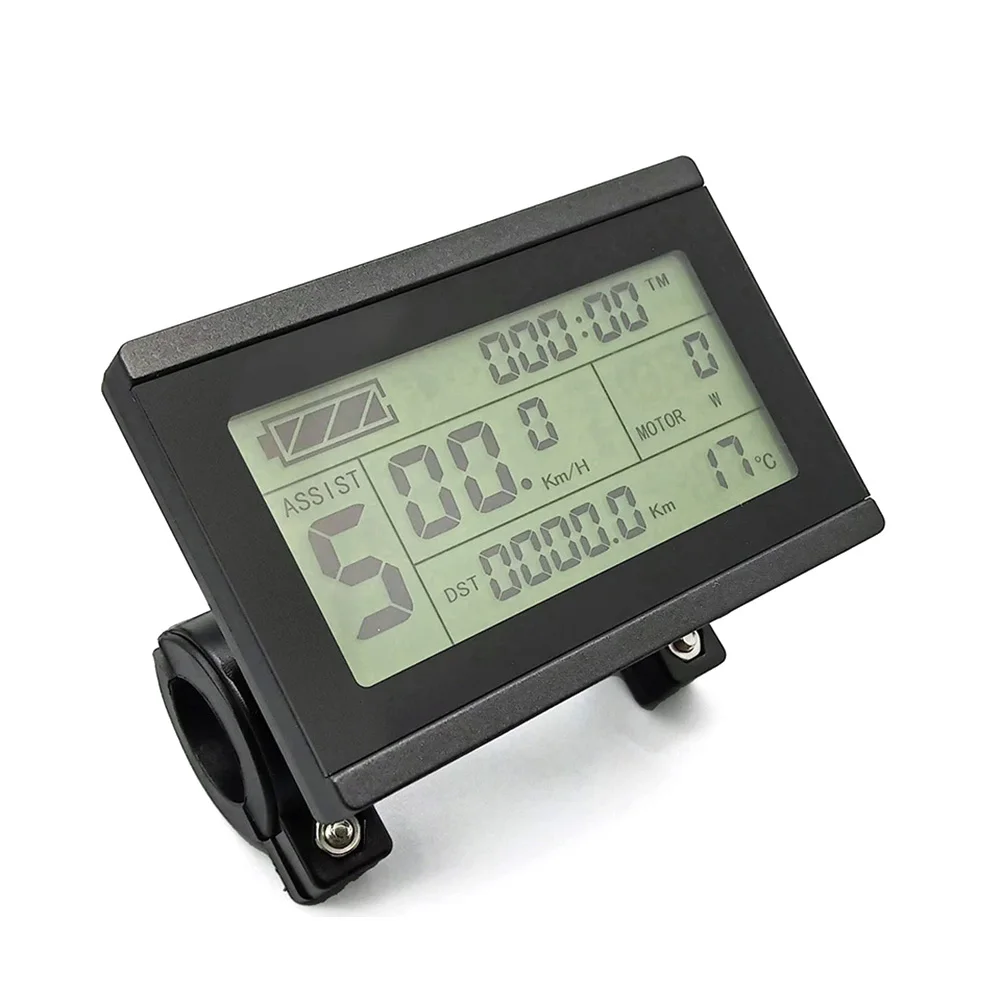 Electric Bicycle Color LCD Display Supporting For KT-LCD3 Controllers with Speed Mileage Level and Fault Codes