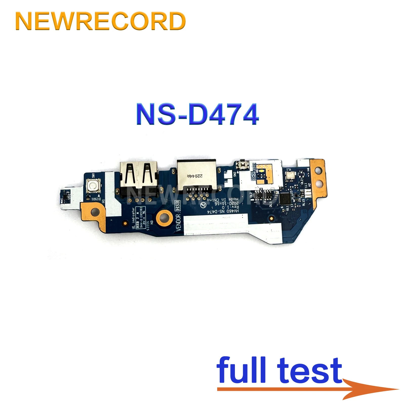 

Genuine FOR Lenovo V14 G2 USB WLAN ETHERNET POWER BUTTON BOARD HV460 NS-D474