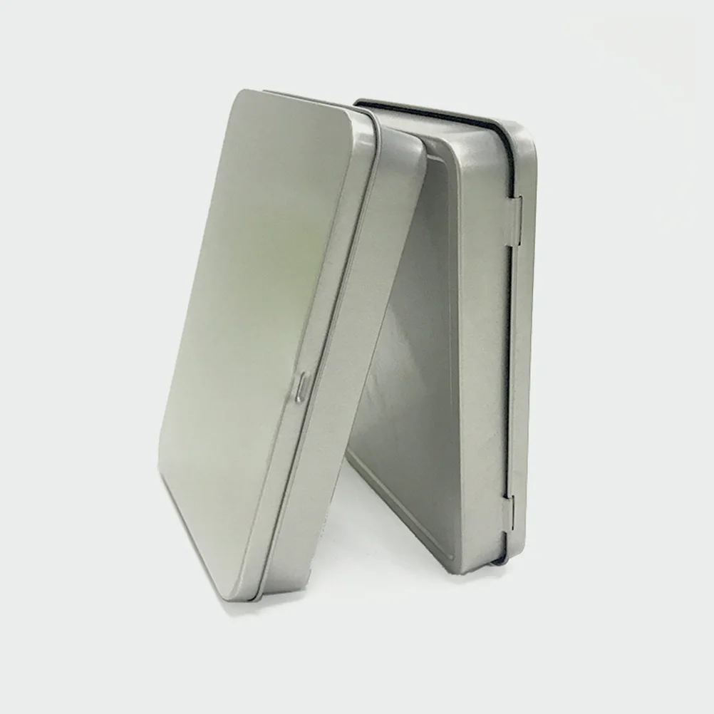 

4pcs Rectangular Tinplate Storage Box With Lid Reusable Metal Cans For Candy Tea Jewelry Small Tin Box Empty Organizer Container