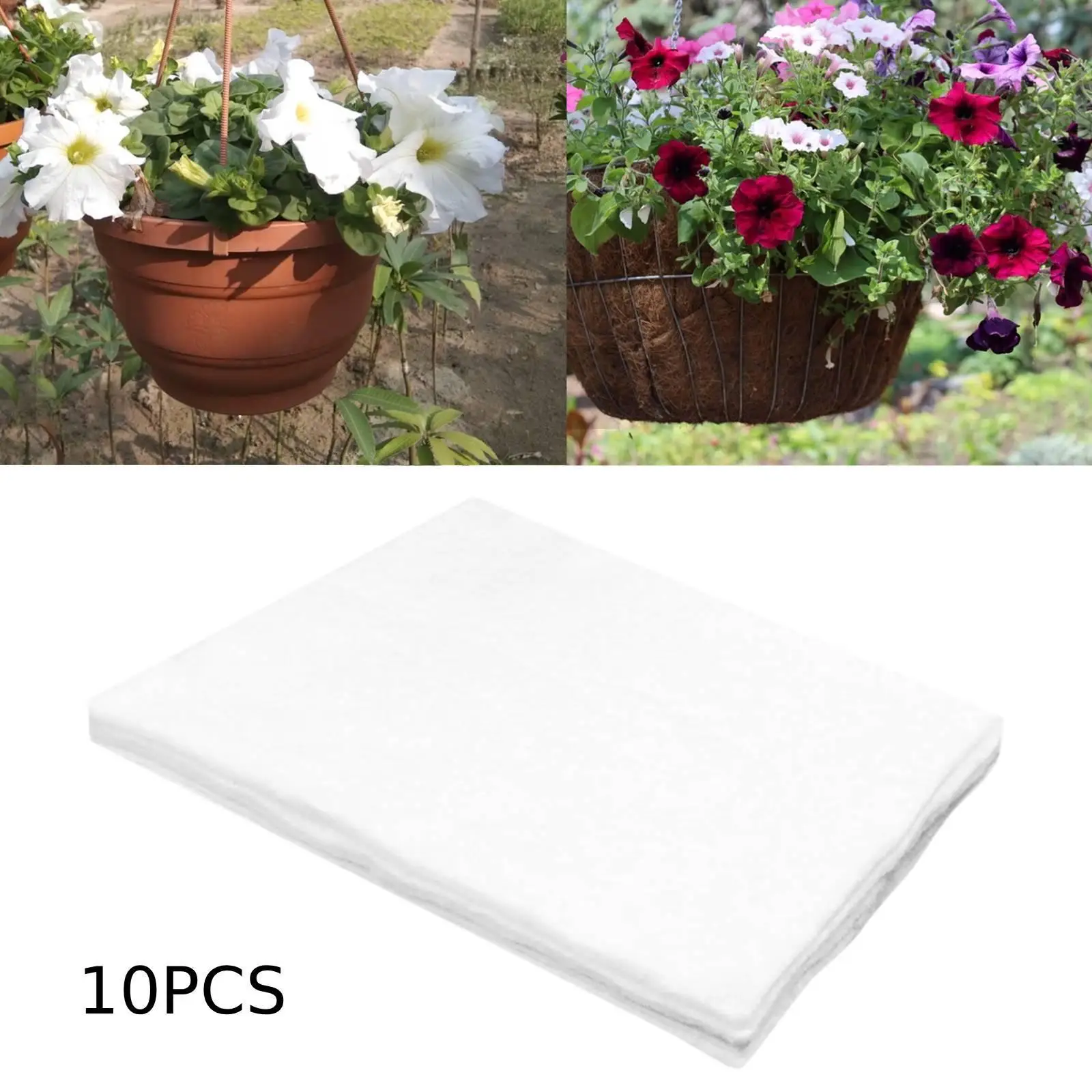 Self Watering Liners for Hanging Basket 10x10 inch Retention Watering Devices Absorbing Mat Auto Watering Mat for Window Box Pot