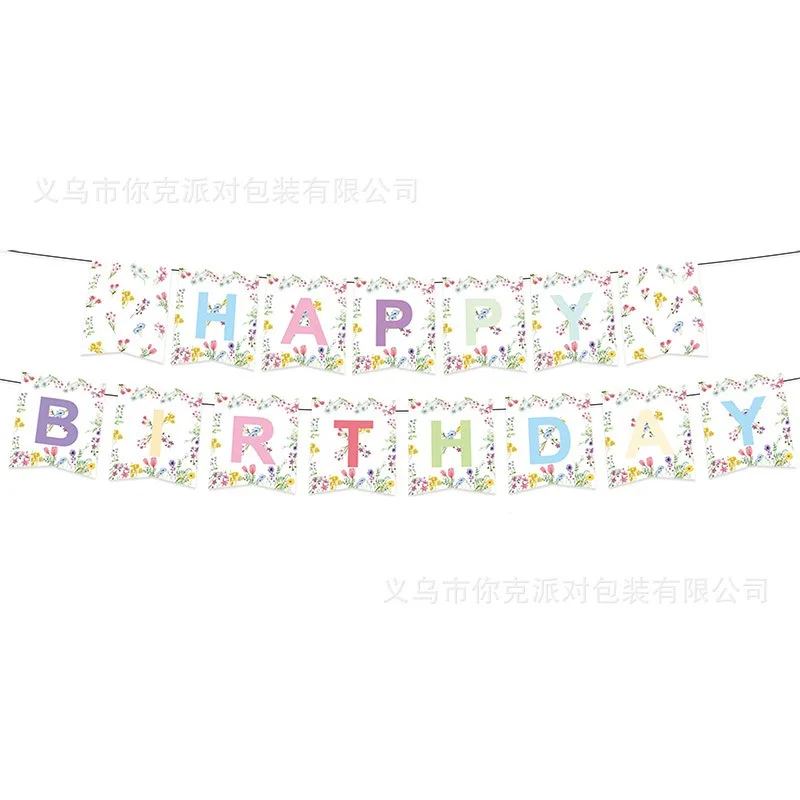 8Guests Spring Flower Disposabel Tableware Butterfly Goddess Plates Napkin Cups Spring Flower Happy Birthday Party Decor Girl