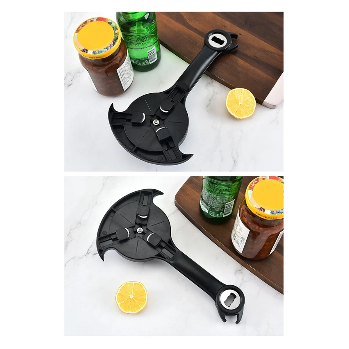 ABDR-Powerful Multifunctional Jar Opener, 3 In 1 Labor Saving Jar and Bottle Opener Opens Pop-Top Cans Beer Bottles Soda Cans