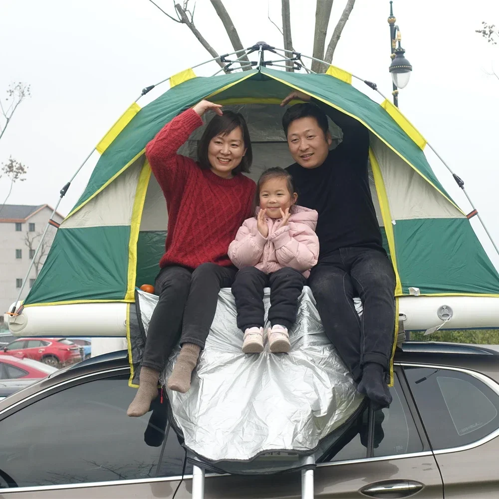 Inflatable Family Roof Top Tent Hammock Canopy Camping Waterproof Tent