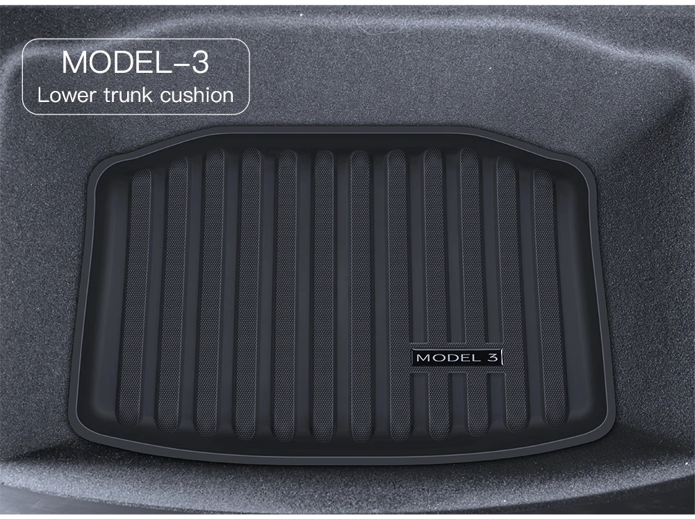 YZ For Tesla Floor Mat Model Y 2021-2026 Model 3 Highland Car Trunk Mat Luggage Mat TPE Waterproof Anti-Slip Set Floor Liner Mat