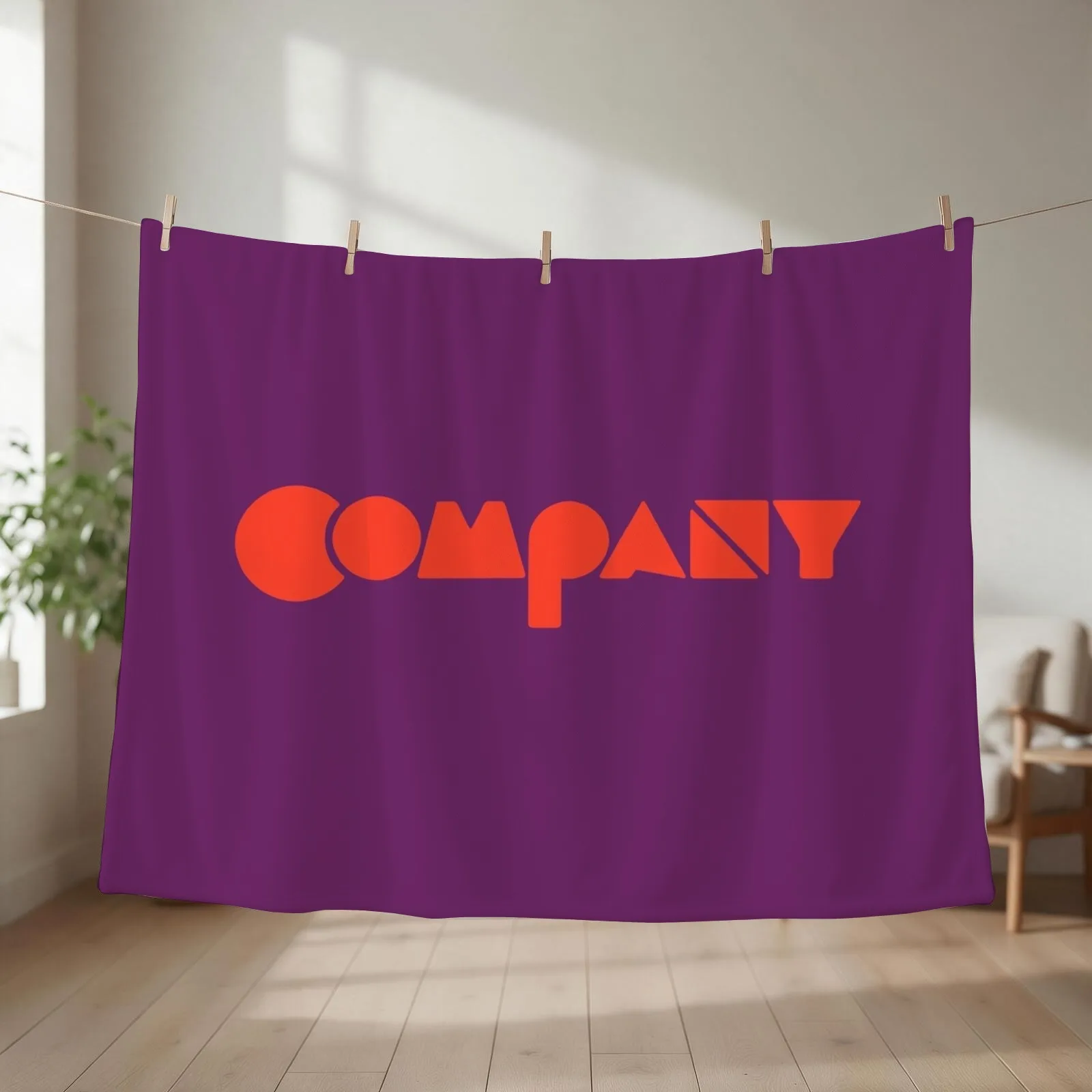Company Retro Logo Throw Blanket couch cozy soft plush fuzzy picnic outdoor blanket