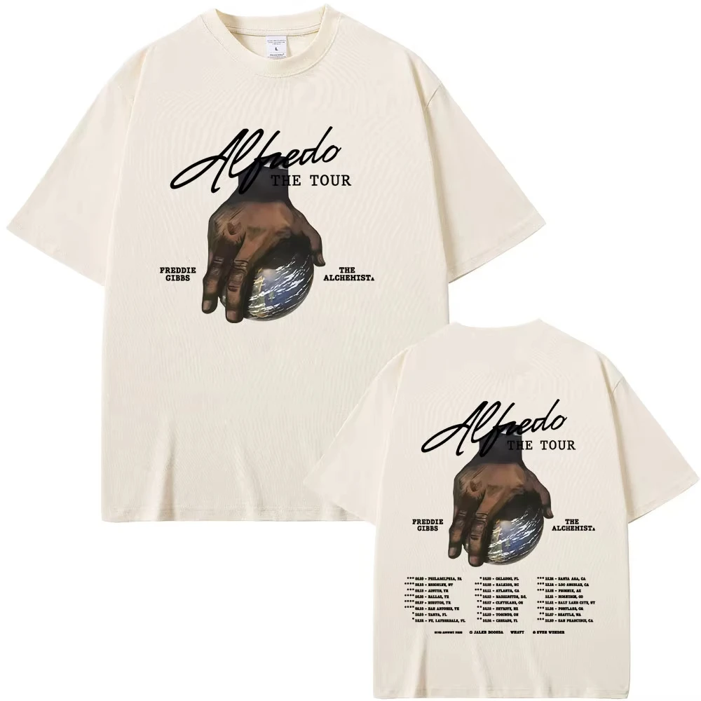 Rapper Freddie Gibbs and The Alchemist Alfredo The Tour 2026 T-shirt Men's Women Hip Hop Fashion Pop Music Top Short Sleeve