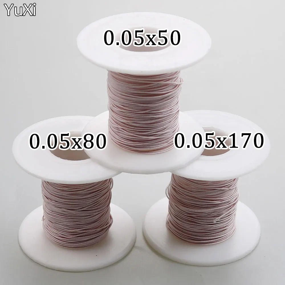 10 Meters/Lot 0.07x50/80/170 Strands Mine Antenna Litz Wire Multi-Strand Polyester Silk Envelope Braided Stranded Wire