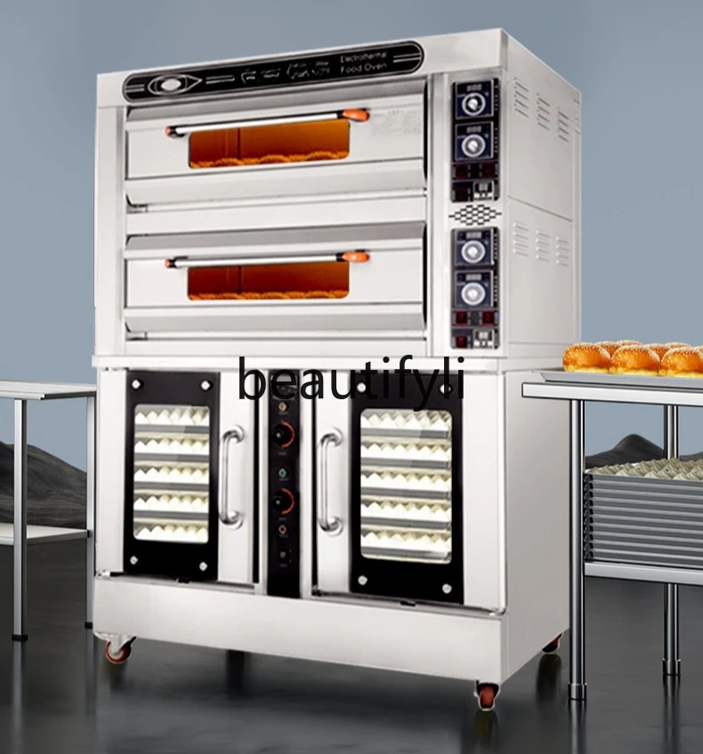 

Large Capacity Double Layer Top Baking Bottom Proofing Baking Equipment Multifunctional Oven Commercial Pizza